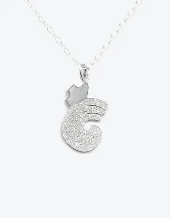 handmade jewellery silver pendant, designed by Zoe Davidson in collaboration with Stromness ladies lifeboat guild