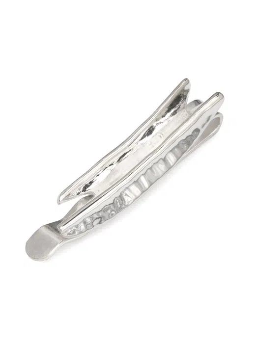 modern Scottish Contemporary Jewellery tie bar made from Sterling Silver by Zoe in Stromness, Orkney