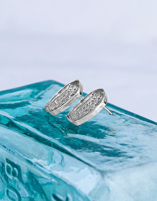 Stromness Hooses Stud Earrings Handmade in Orkney, Scotland